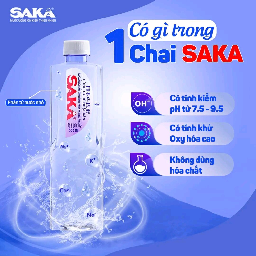 Nước uống đóng chai Saka