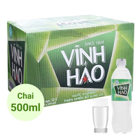 Long Thành Phát 83 Nước khoáng vĩnh hảo 500ml ( có ga ) thùng 24 chai
