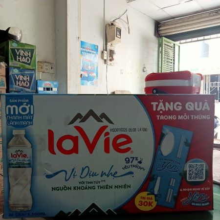 z5340103092172 b62edf8c4d8021594db2eb24f4115275 Nước Lavie 500ml Vị Dịu Nhẹ ( thùng 24 chai )