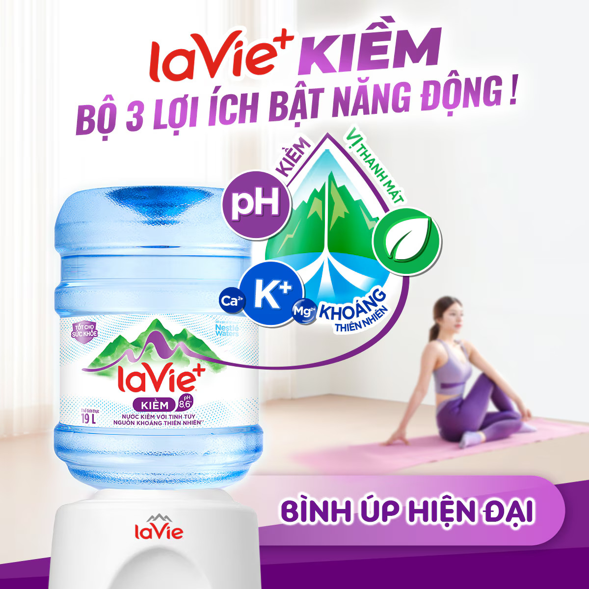 Bình nước Lavie+ Kiềm 18.5L chính hãng 2 Bình nước Lavie+ Kiềm 18.5L chính hãng
